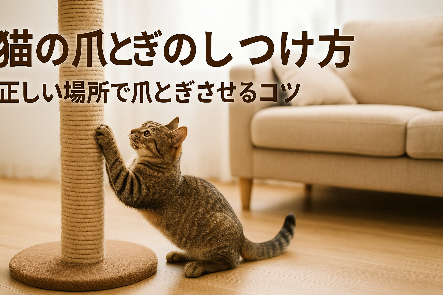 猫の爪とぎのしつけ方｜正しい場所で爪とぎさせるコツ