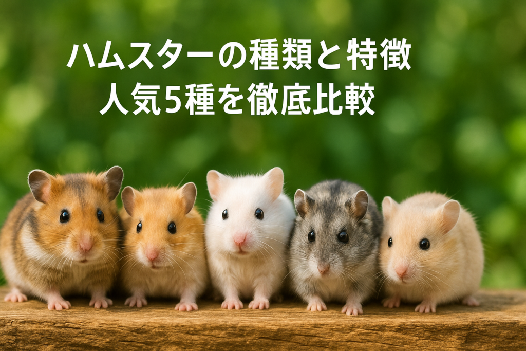 ハムスターの種類と特徴｜人気5種を徹底比較
